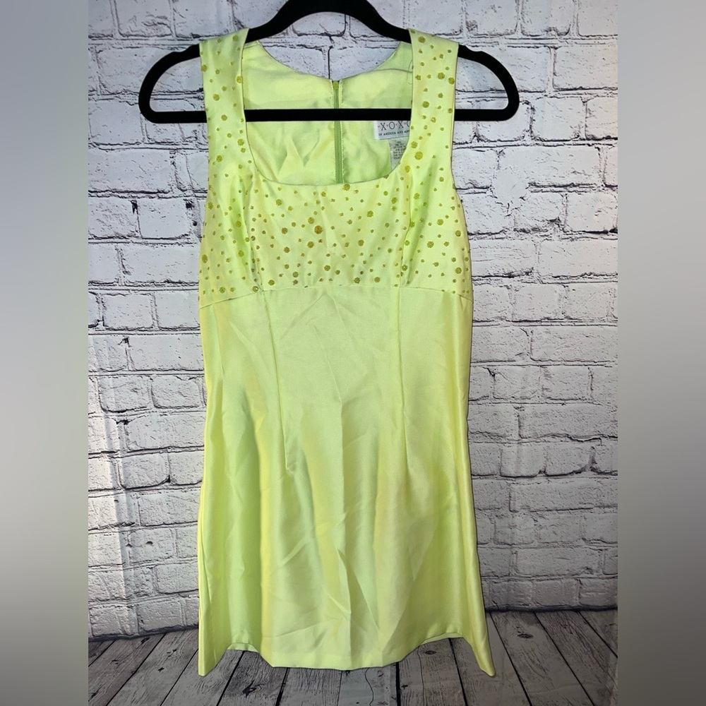 XOXO. Ladies lime green dress. Size 7/8